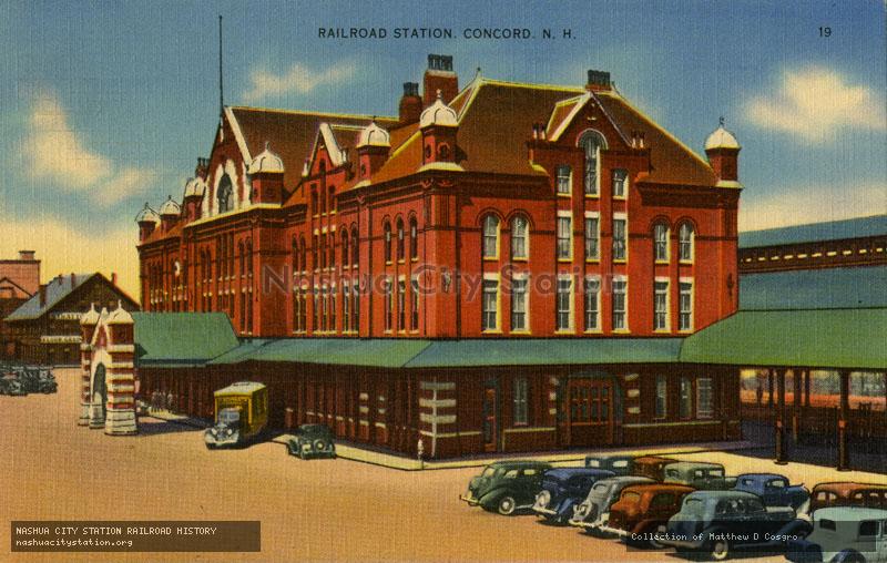 Postcard: Railroad Station, Concord, New Hampshire